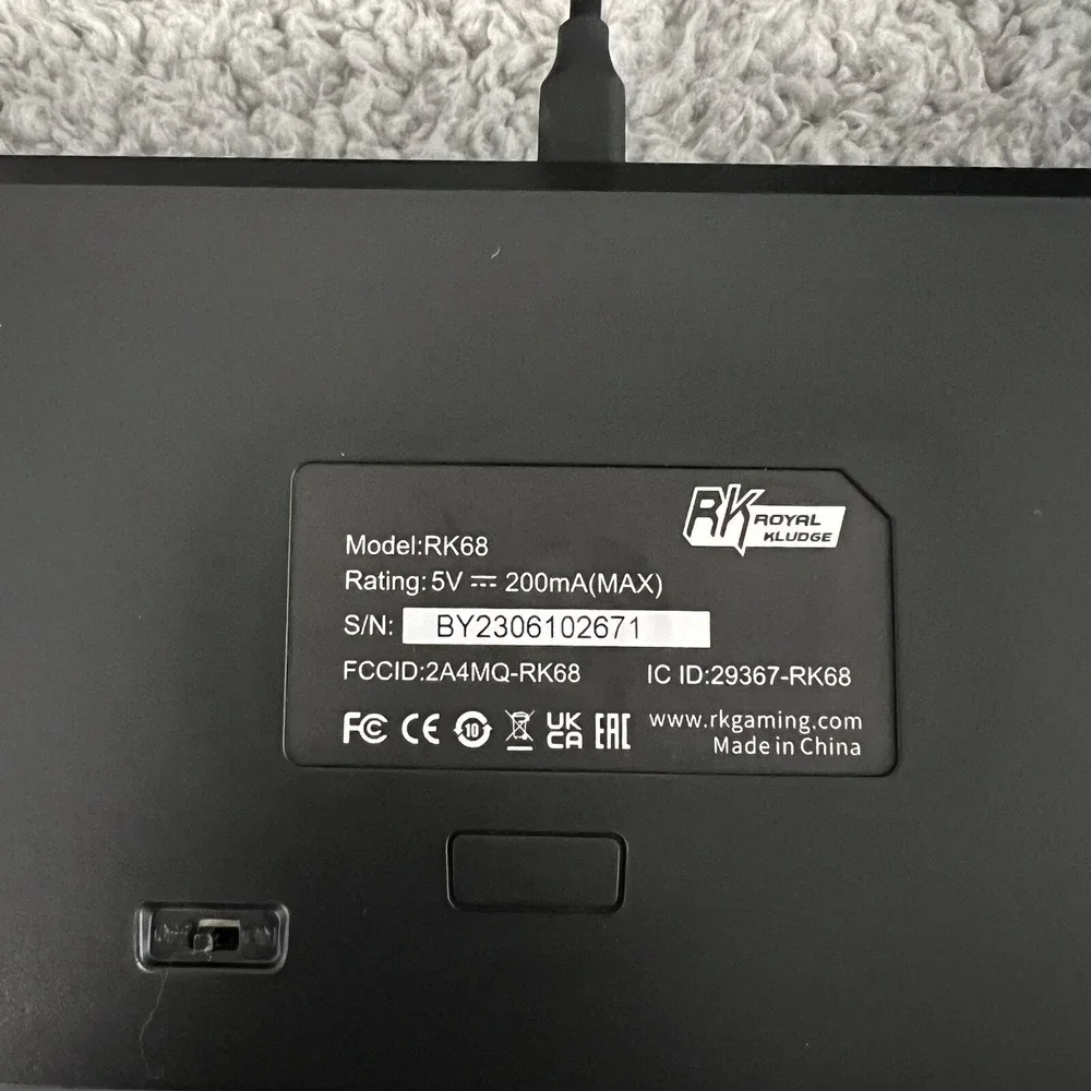 Royal Kludge RK68 Gaming Wireless‎ Swappable 65% Mechanical Bluetooth Keyboard